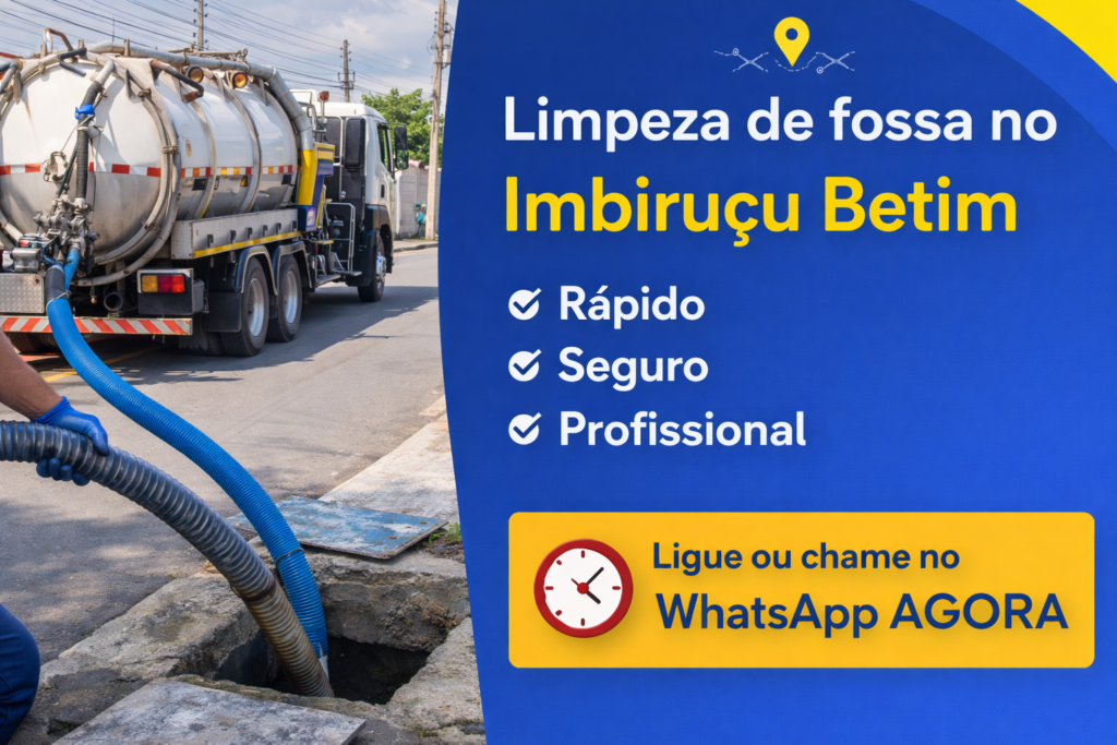 limpeza de fossa no Imbiruçu Betim com caminhão limpa fossa e equipe profissional