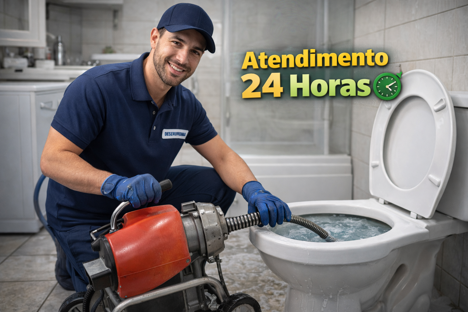 desentupidora em Betim realizando atendimento de emergência para esgoto entupido